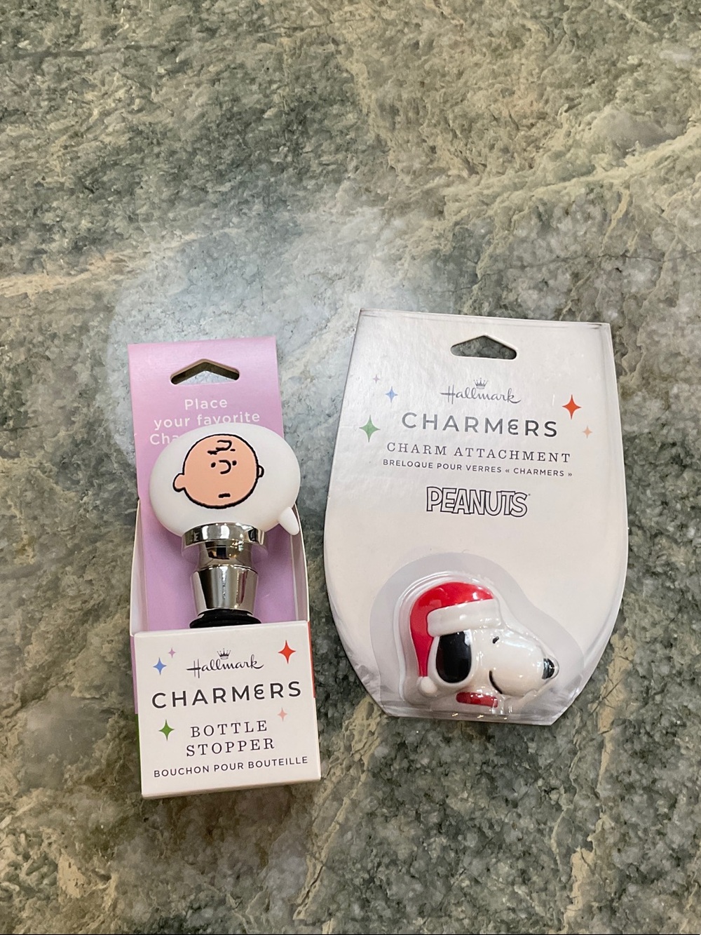 Hallmark Charmers Peanuts Bottle Stopper- Snoopy and Charlie Brown